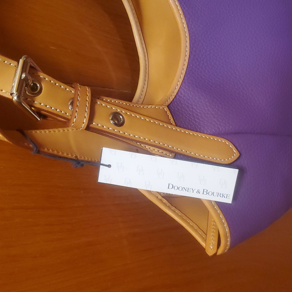 Dooney & Bourke Penelope Violet Leather Tote Bag Purse NWT - Picture 3 of 8